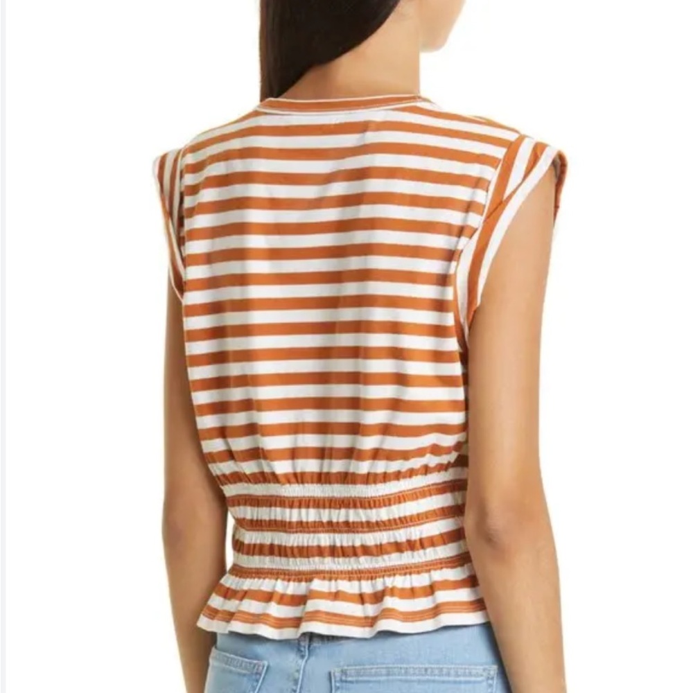 Veronica Beard Buchanan Striped Sleeveless Tee - Picture 2 of 8